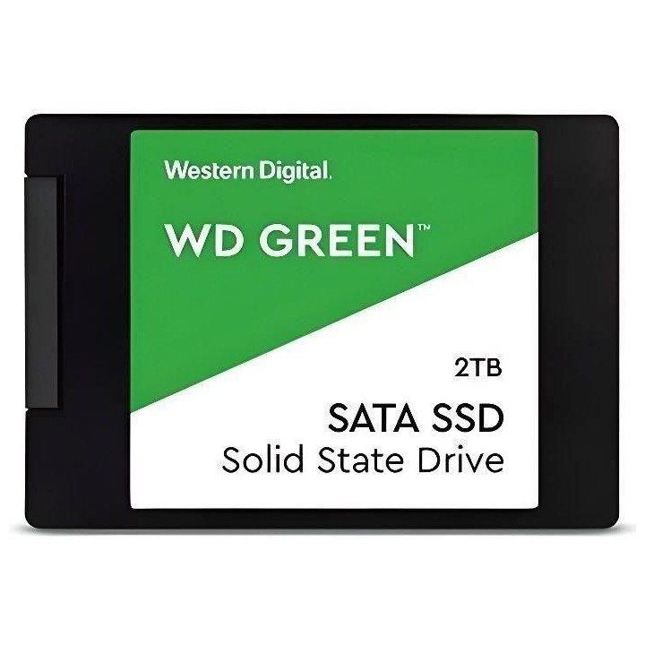 WESTERN DIGITAL Disque dur SATA SSD - 2TB interne - Format 2.5 - Vert
