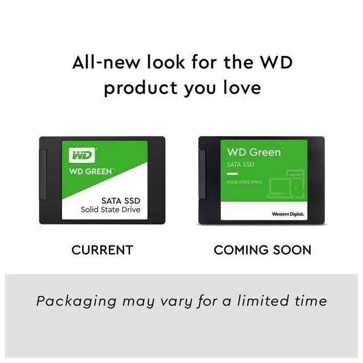 WESTERN DIGITAL Disque dur SATA SSD - 2TB interne - Format 2.5 - Vert