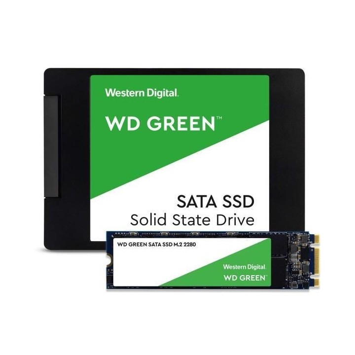 WESTERN DIGITAL Disque dur SATA SSD - 2TB interne - Format 2.5 - Vert