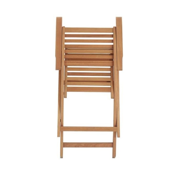 Lot de 4 fauteuils de jardin pliants en eucalyptus FSC - 57 x 52 x H.9
