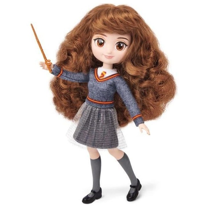 Harry Potter - Poupée Hermione 20cm - Uniforme de Poudlard + baguette