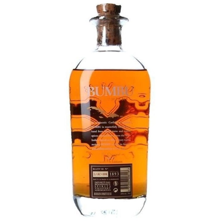 Bumbu Rum - Boisson spiritueuse a base de rhum - 40,0% Vol. - 70cl