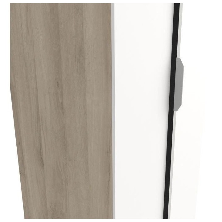 Armoire GHOST - Décor chene kronberg et blanc mat - 2 Portes - L.79,4