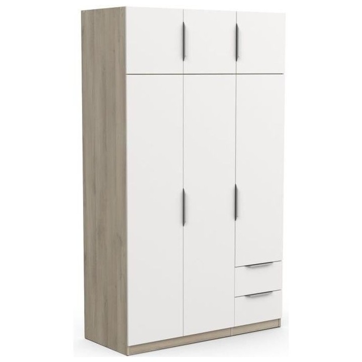 Armoire de chambre - DEMEYERE - GHOST - 6 Portes - 2 Tiroirs - Blanc e