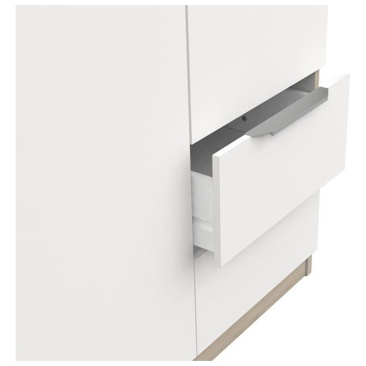 Armoire de chambre - DEMEYERE - GHOST - 6 Portes - 2 Tiroirs - Blanc e