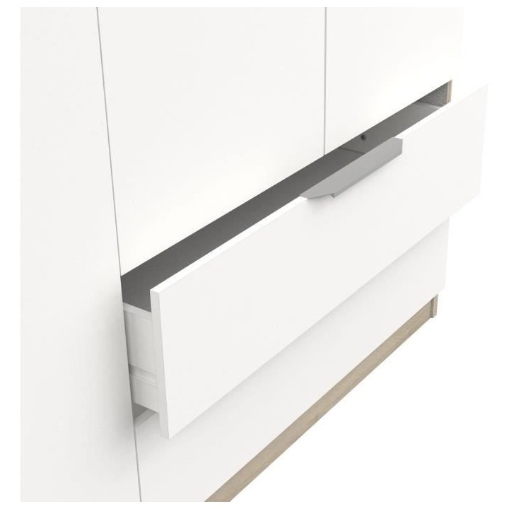 Armoire de chambre - DEMEYERE - GHOST - 8 portes - 2 tiroirs - Blanc e