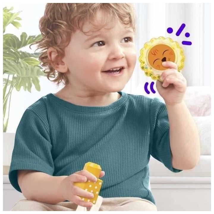 Jeu de construction SAFARI DES SENS MEGABLOKS - Girafe clochette, lion