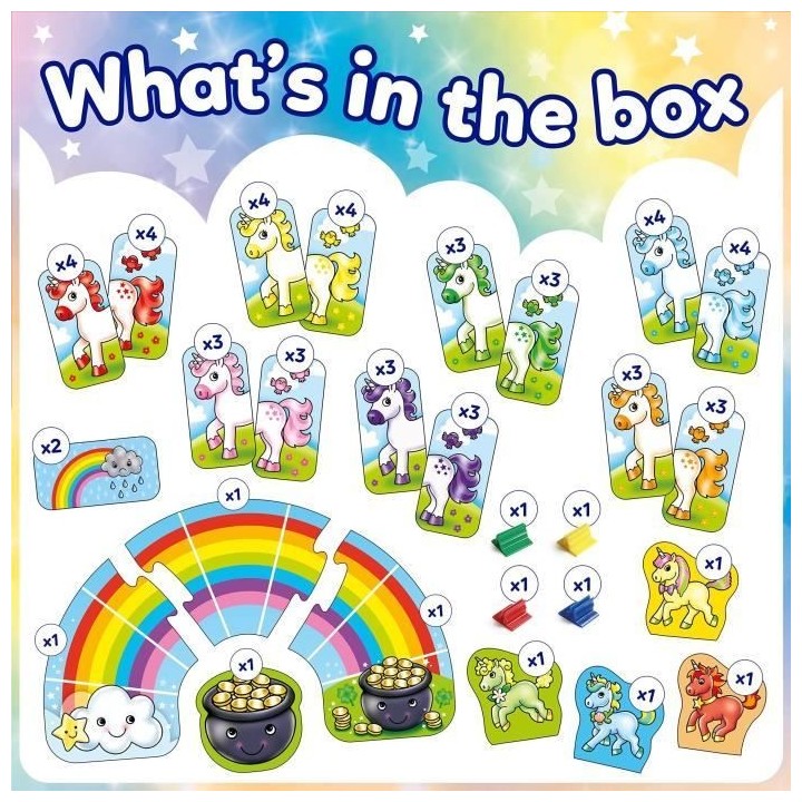 Licornes multicolores - Jeu de paires - ORCHARD