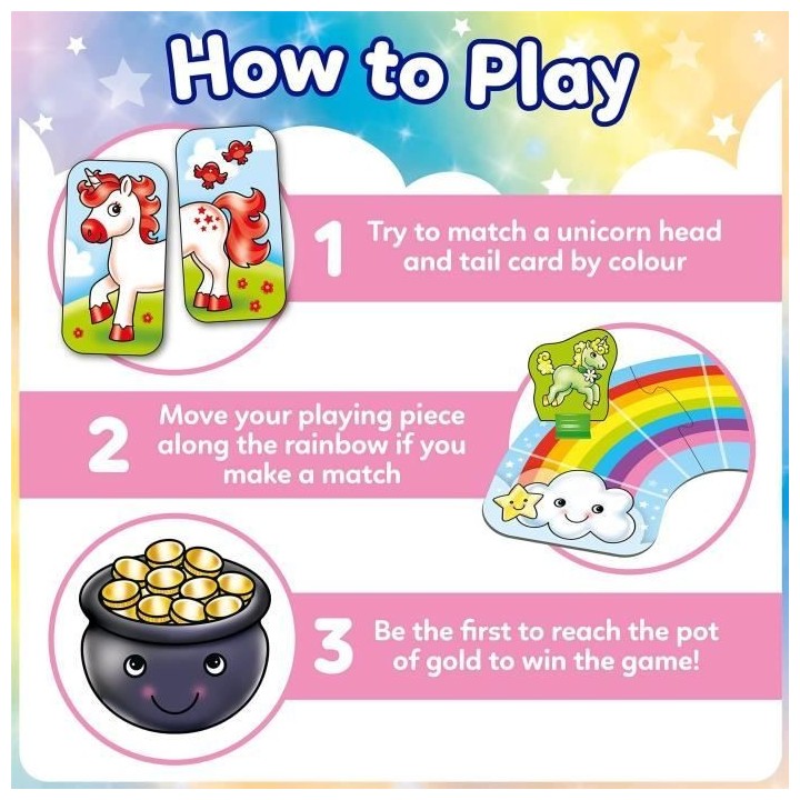Licornes multicolores - Jeu de paires - ORCHARD