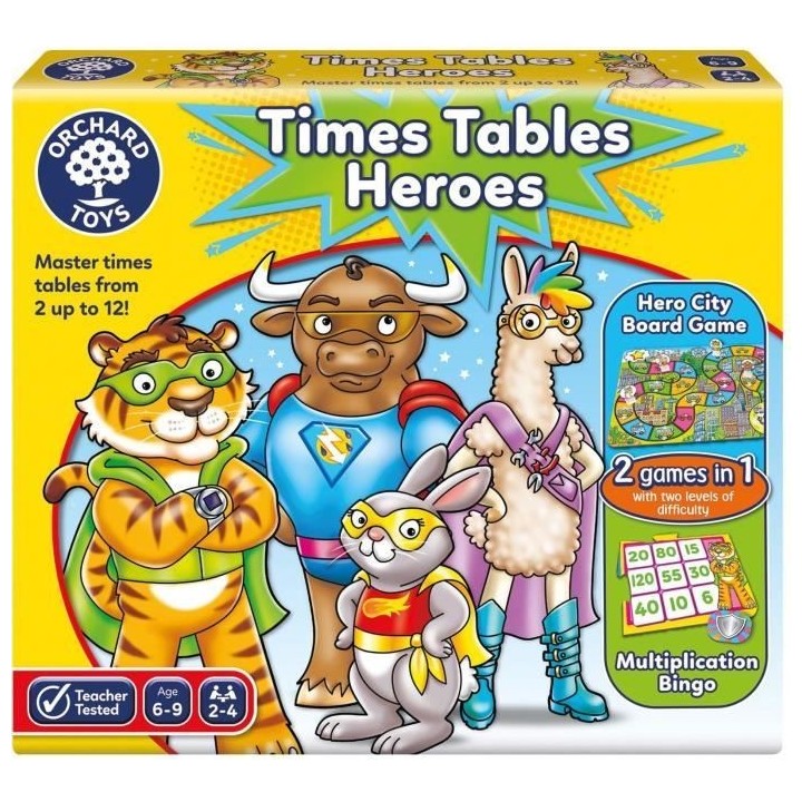 Time tables heroes - Jeu de calcul - ORCHARD