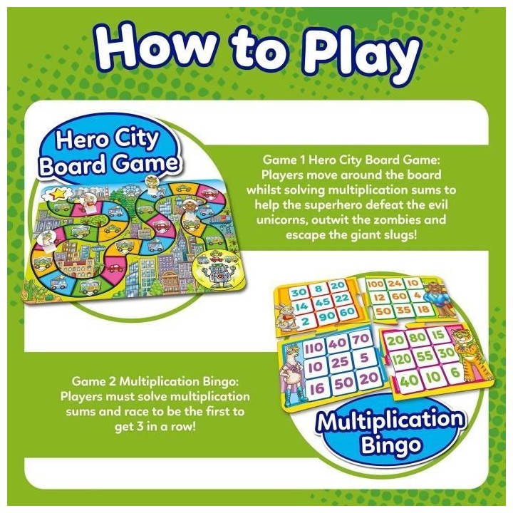 Time tables heroes - Jeu de calcul - ORCHARD