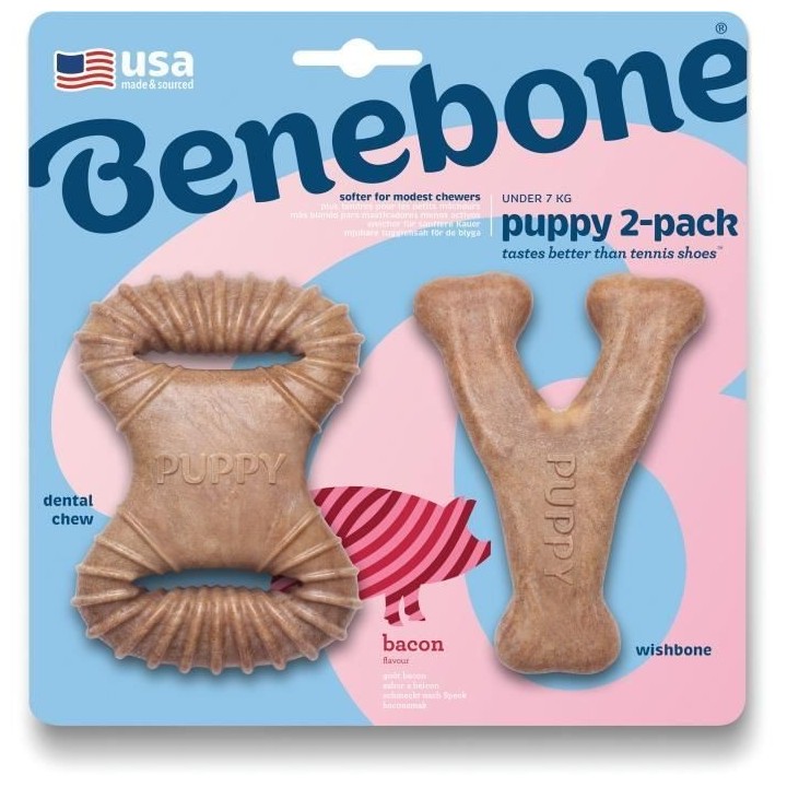 Benebone - Jouet a mâcher dentaire pour chiots Puppy 2-Pack Dental Ch