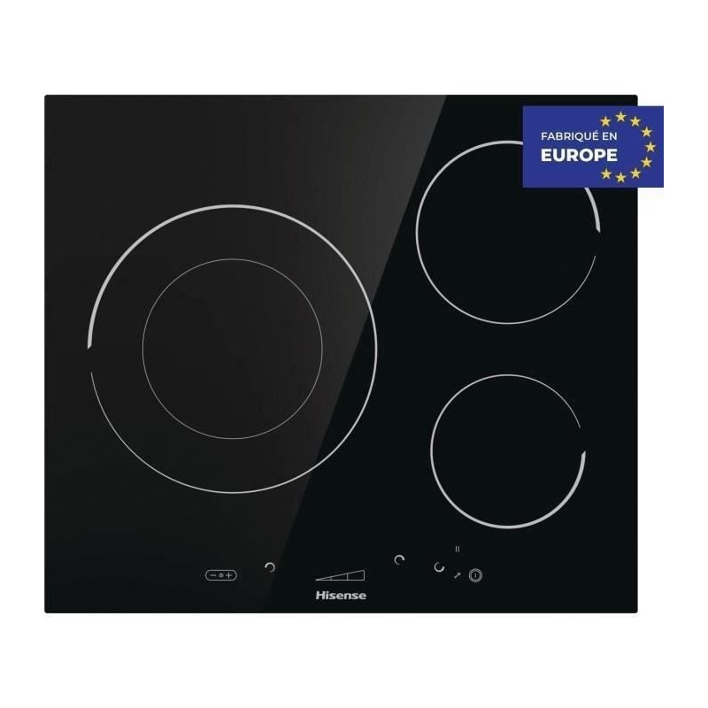 Plaque de cuisson a induction - HISENSE - 3 zones - l59,5 x P52 x H5,4 cm- I6341C - 7200 W - Noir