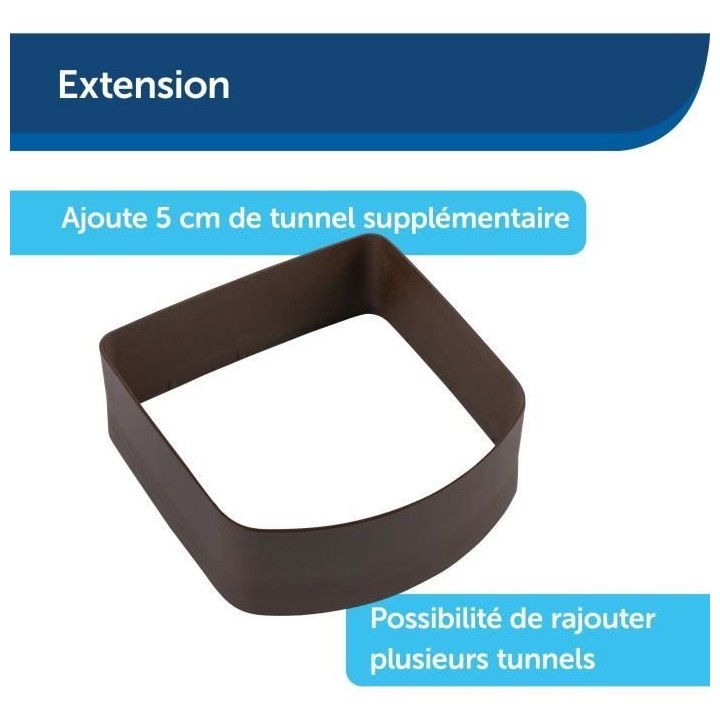 Tunnel d'extension pour porte - PETSAFE - MICROSHIP - Brun