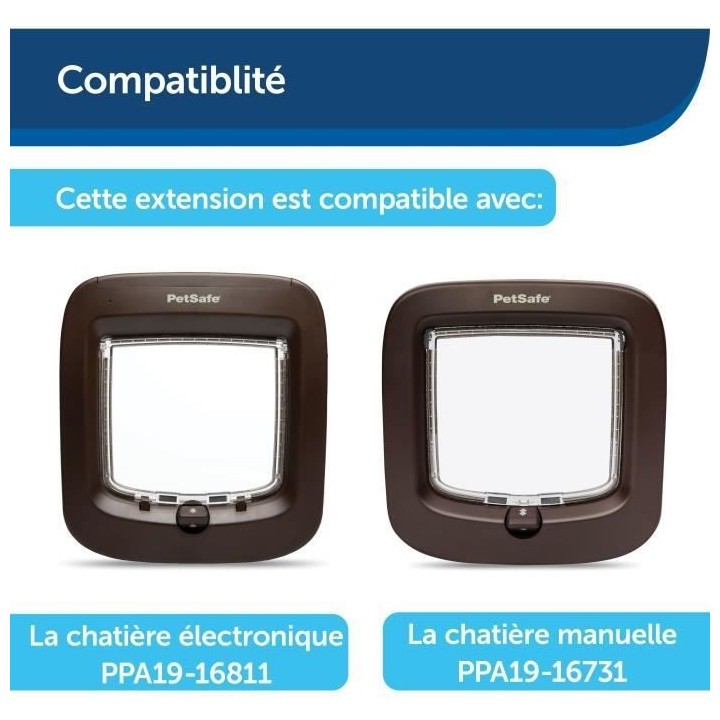 Tunnel d'extension pour porte - PETSAFE - MICROSHIP - Brun