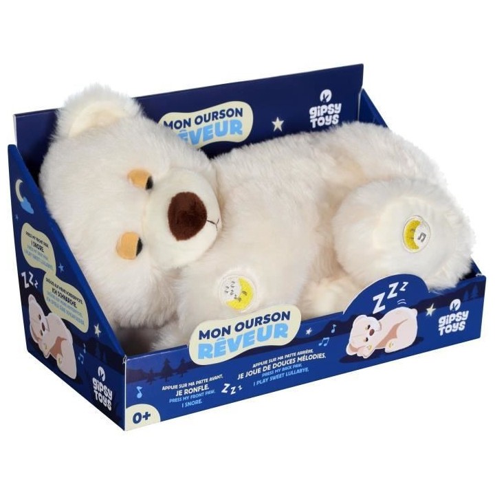 Gipsy Toys - Ourson Reveur Sonore - 30 cm – Beige