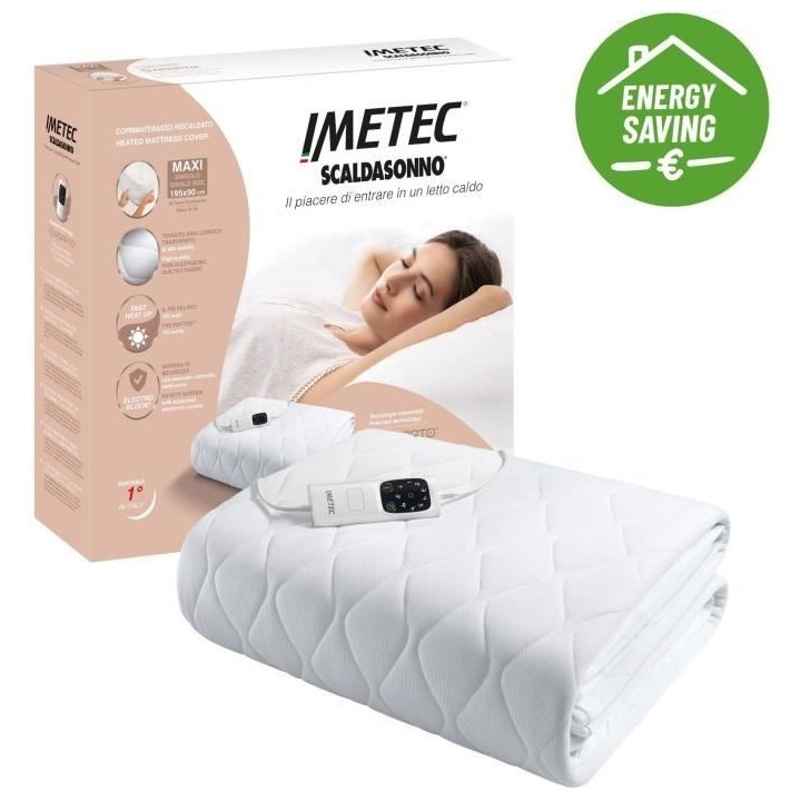 Surmatelas Chauffant - Imetec - 1 Place Adapto Maxi 195x90 cm - 6 Temp