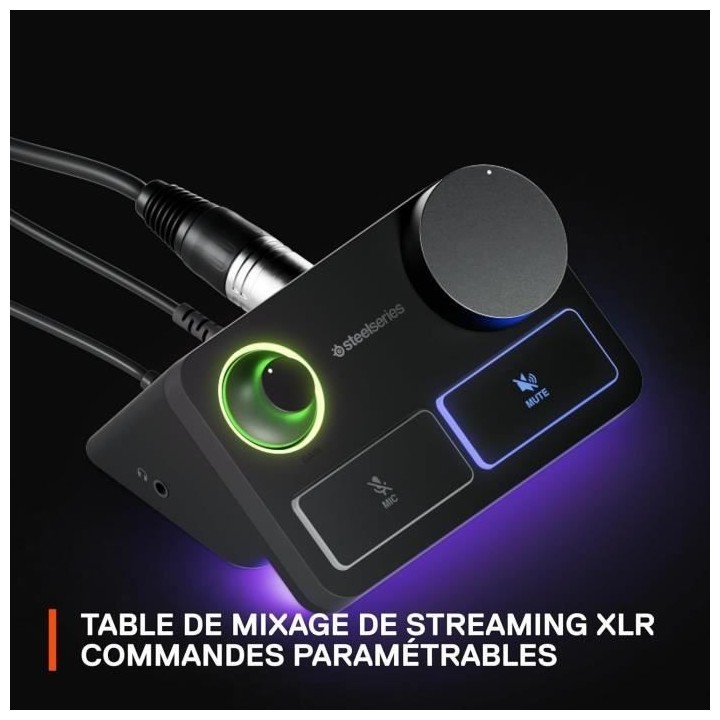 Micro Gaming XLR de qualité studio - STEELSERIES - ALIAS PRO - Noir