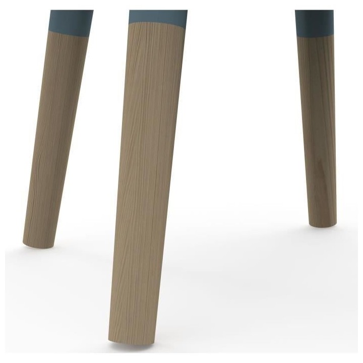 Set 1 table + 2 chaises FIRMIANA - style scandinave - coloris : bleu o