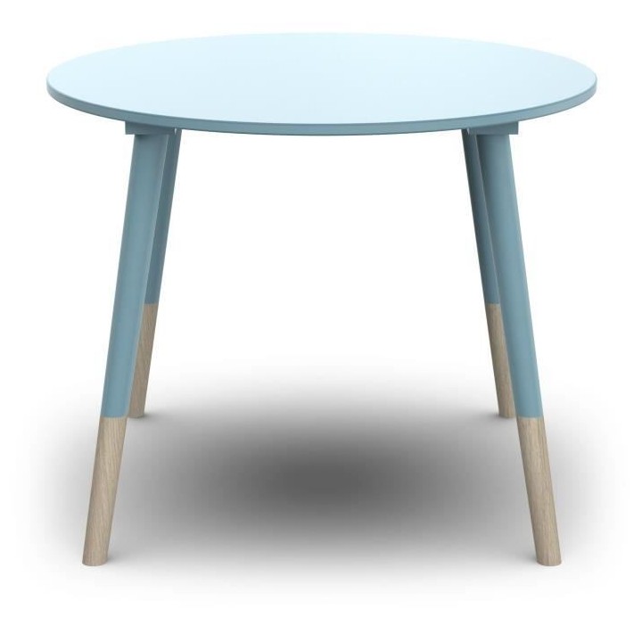 Set 1 table + 2 chaises FIRMIANA - style scandinave - coloris : bleu o