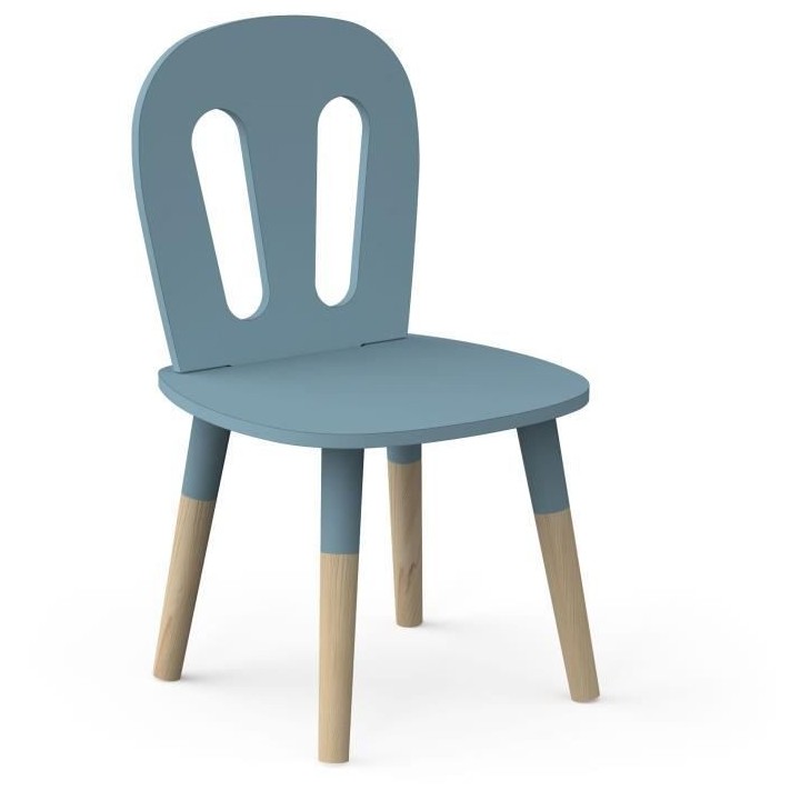 Set 1 table + 2 chaises FIRMIANA - style scandinave - coloris : bleu o