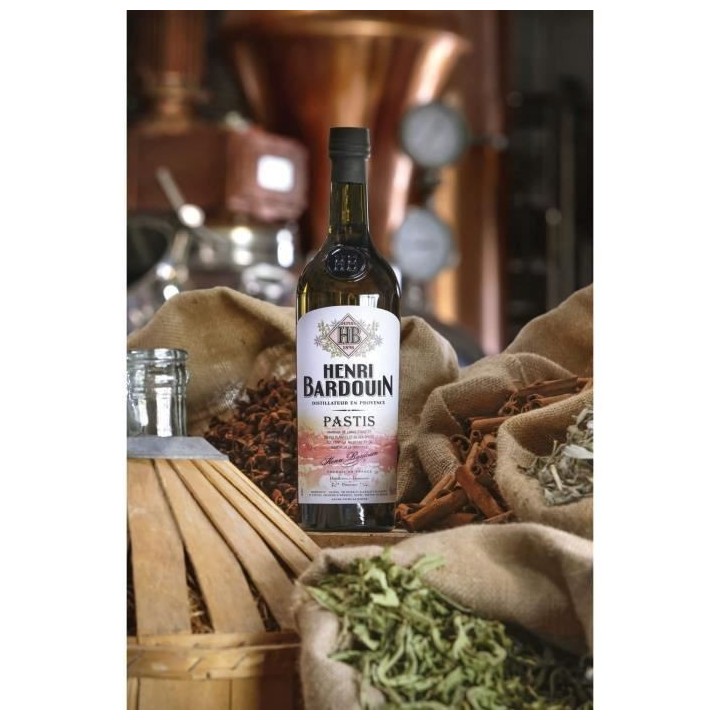 Pastis Henri Bardouin - Apéritif Anisé - France - 45%vol - 70cl sous
