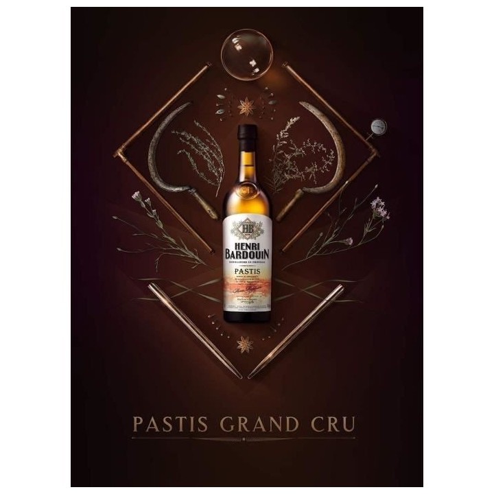Pastis Henri Bardouin - Apéritif Anisé - France - 45%vol - 70cl sous