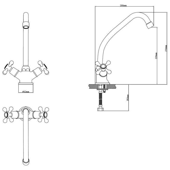 Robinet mélangeur de cuisine Beverly - ROUSSEAU - Sans douchette - St
