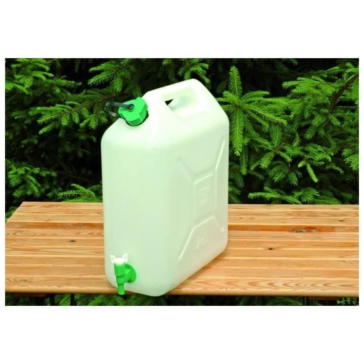 Jerrycan extra-fort - [MARQUE] - avec robinet eau propre 5 litres - Bl