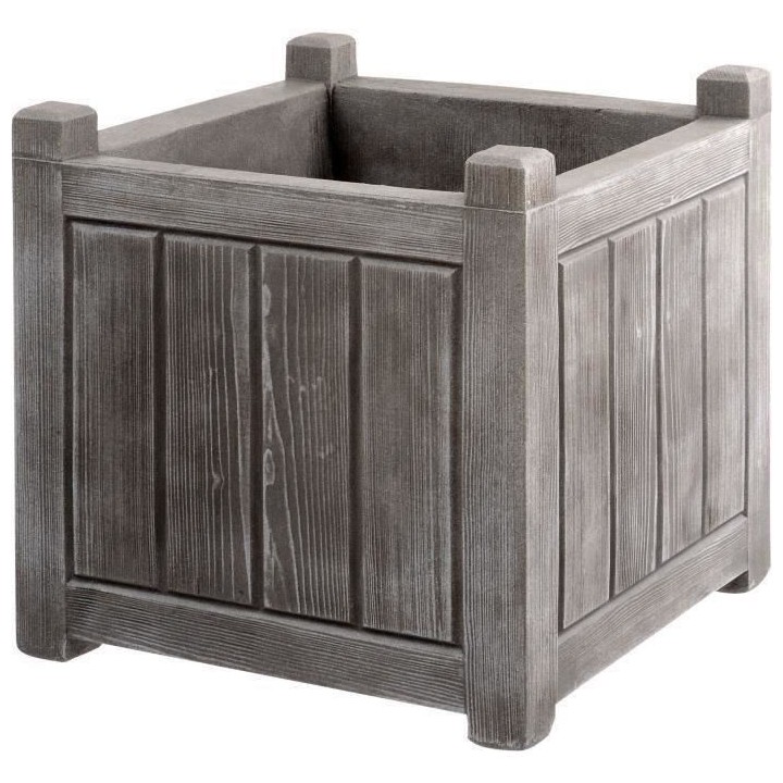 EDA Bac a Fleurs Carré CHARME 31 L - Double Paroi - Réserve d'Eau In