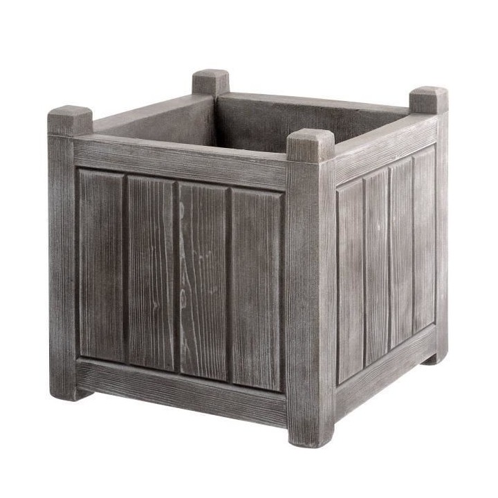 EDA Bac a Fleurs Carré CHARME 31 L - Double Paroi - Réserve d'Eau In