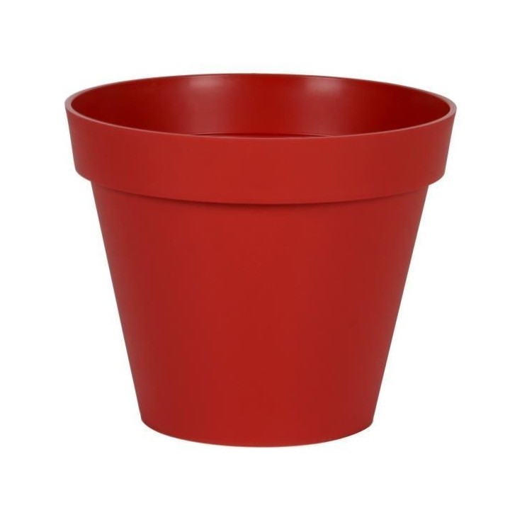 EDA Pot de fleur rond Toscane - Ø 40 x H 32 cm - 23 L - Rouge rubis