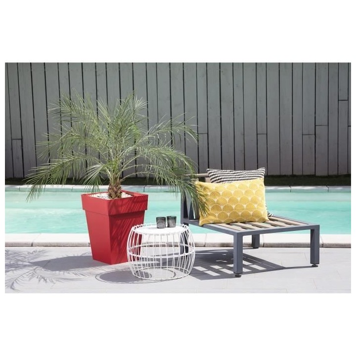 Pot de fleur carré Toscane - EDA PLASTIQUE - 39 x 39 x H 53 cm - Rés