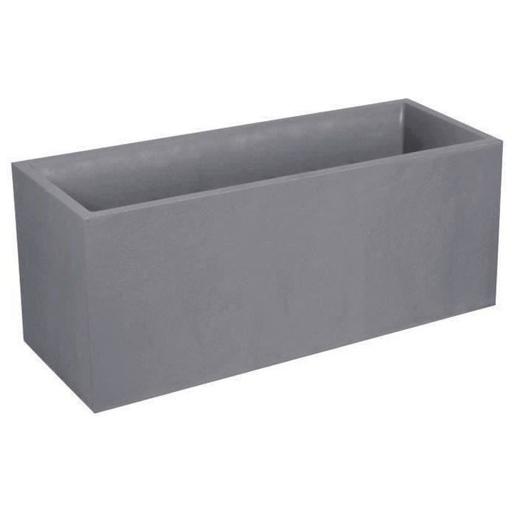 Jardiniere Volcania - EDA Plastiques - 99,5 x 39 x 43 cm - 98 L - Gris
