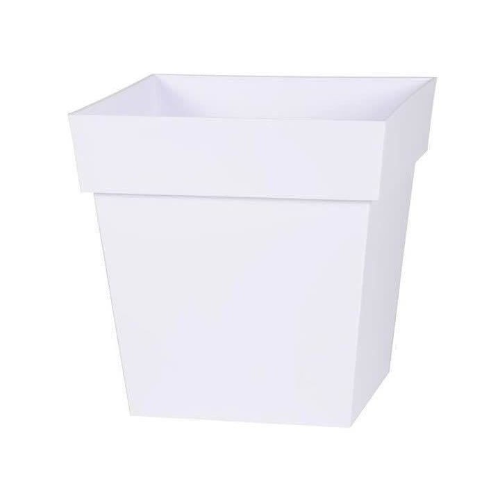 EDA Pot carré Toscane - 50 cm - 87 L - Blanc