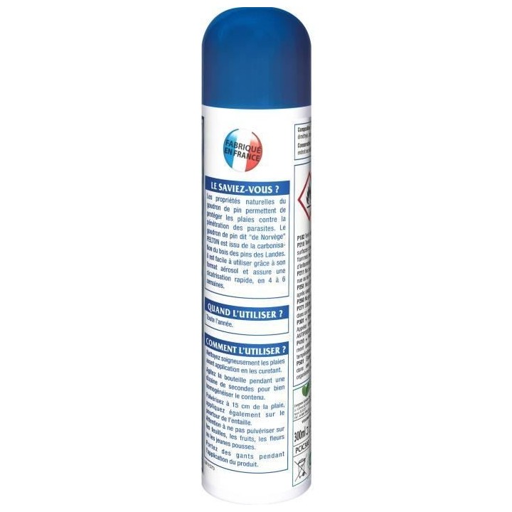 PELTON - Cicatrisant aerosol pour troncs d'arbres 300ml