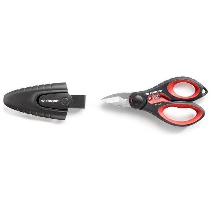 Ciseaux Electricien FACOM - 841A.3PB - Coupe puissante et précise