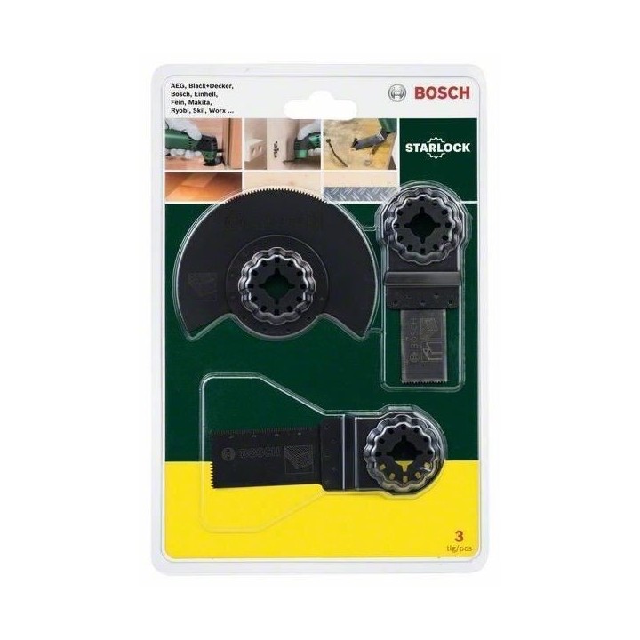 Set de 3 Lames pour outil multifonctions Starlock pour bois et métal