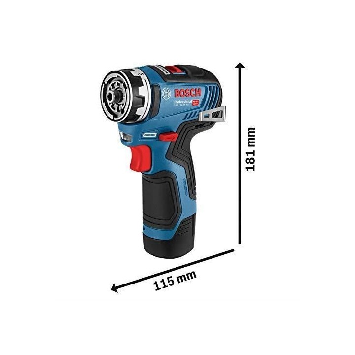 Perceuse-visseuse Bosch Professional GSR 12V-35 FC + 2 batteries 3,0Ah