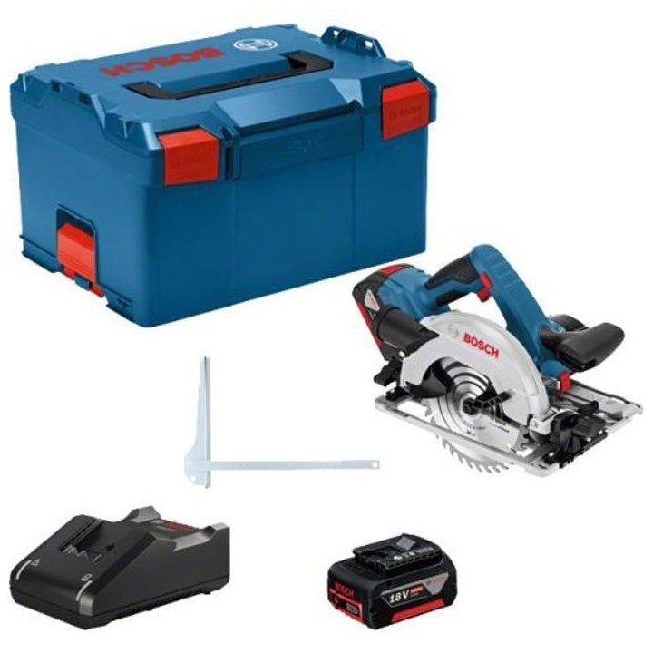 Scie circulaire Bosch Professional GKS 18V-57 G + 2 batteries 4,0Ah +