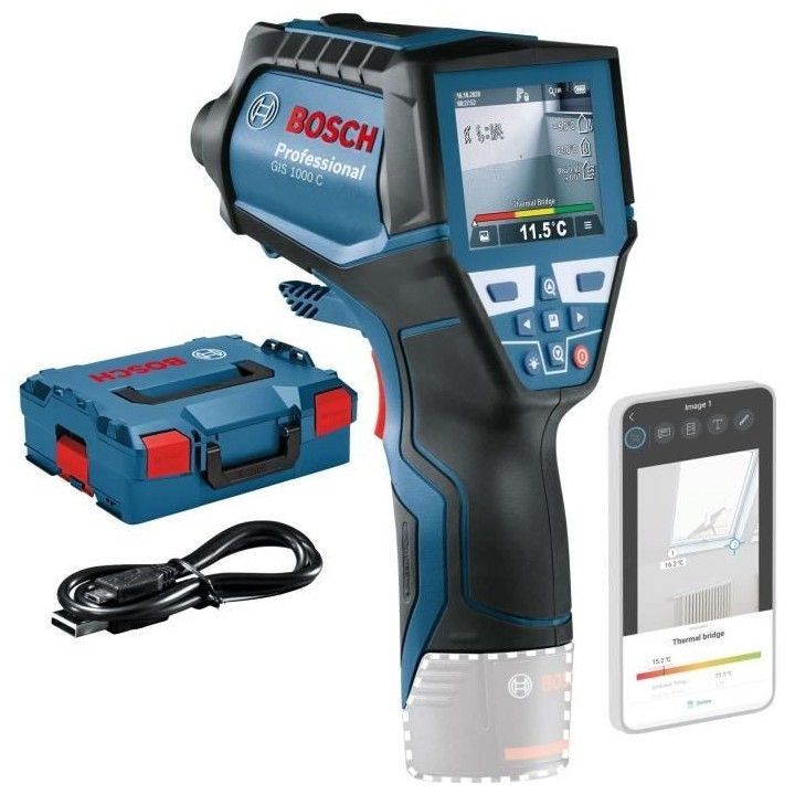 Détecteur thermique Bosch Professional GIS 1000 C Bluetooth - avec LE