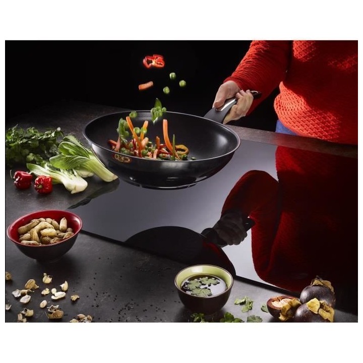 TEFAL E3001904 Emotion poele wok 28cm, revetement anti-adhésif, tous