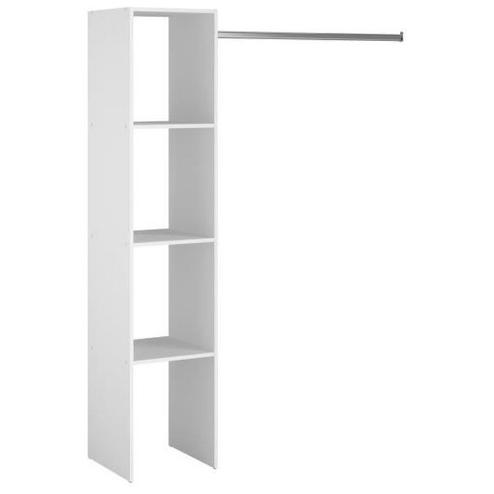 Dressing ARTIC - Blanc - 1 colonne + 1 penderie - EKIPA