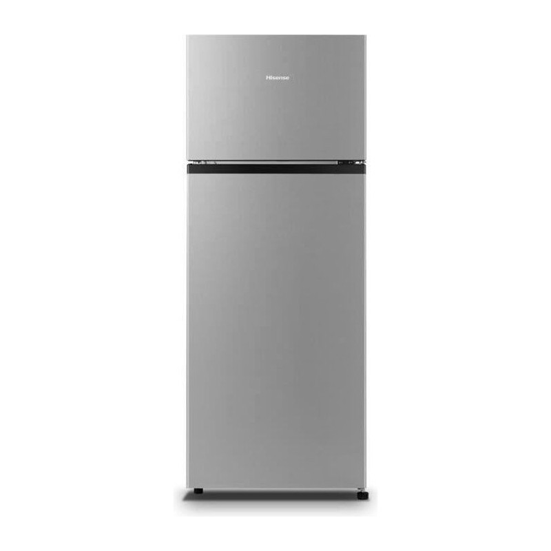 HISENSE RT267D4ADF Réfrigérateur congélateur haut - 205L (164L+41L) - froid statique - L55,1x H143,4 - silver