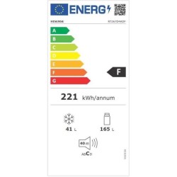 HISENSE RT267D4ADF Réfrigérateur congélateur haut - 205L (164L+41L) - froid statique - L55,1x H143,4 - silver