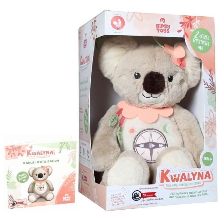 Gipsy Toys - KWALYNA - Koala conteur d'Histoires - Peluche Qui Parle I
