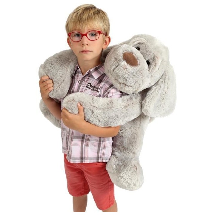 Gipsy Toys - Chien Flatoutou - Peluche - 50 cm - Gris