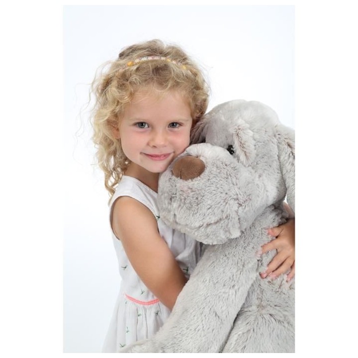 Gipsy Toys - Chien Flatoutou - Peluche - 50 cm - Gris