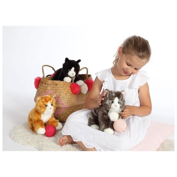 Gipsy Toys - Chat Mimiz - 28 cm - Noir & Blanc