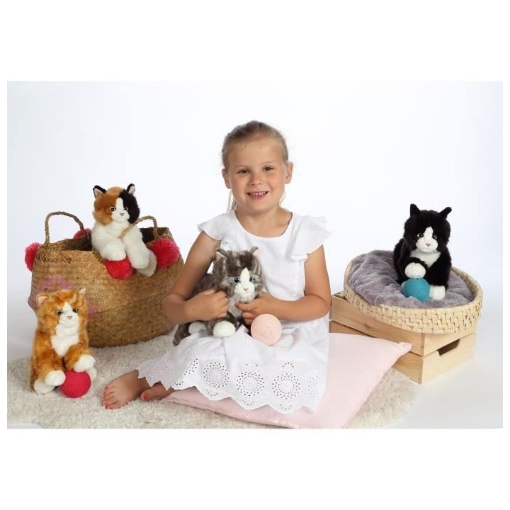 Gipsy Toys - Chat Mimiz - 28 cm - Noir & Blanc